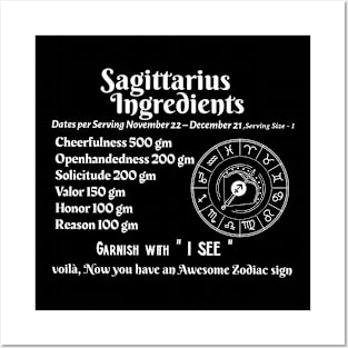 Sagittarius Ingredients Posters and Art